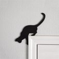 thumbnail image 1 of Decoración de esquina para puerta de gato: letrero decorativo para puerta de Halloween, adorno navideño para colgar en la esquina de la puerta, adorno decorativo vintage para fiestas espeluznantes (un, 1 of 7