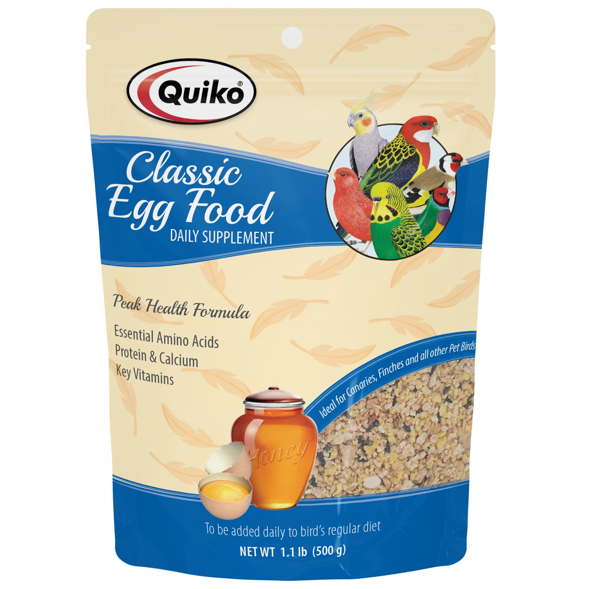 Quiko Classic Egg Food Supplement - Bird Seed Blend for All Pet Birds