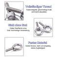 thumbnail image 4 of Stainless Steel Eyebolt For Petrochemie And Bergbau, Easy To Install Screw Thread Diameter M6 With Closed Loop, Ring Shoulder Eye Bolts For Heavy Duty Tasks, Solid Connections,, 4 of 7