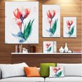thumbnail image 3 of Tulipes Dessinées à la Main Rouges - Impression sur Toile Florale, 3 of 4