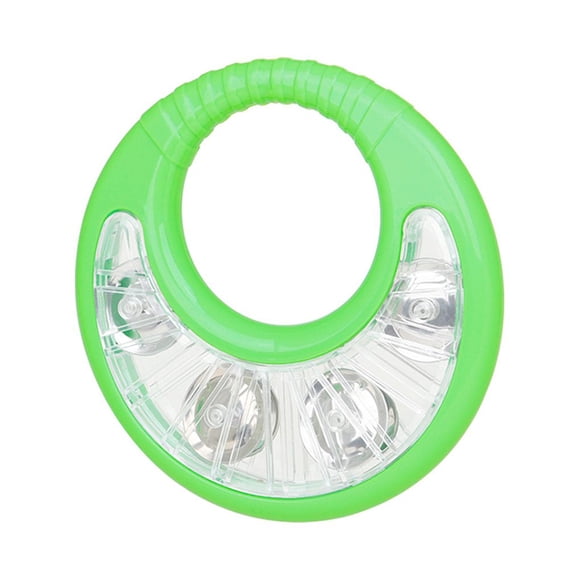braveheart Rattles Toys Circle Percussion Instrument Hand-eye Coordination Ergonomic Handle Grip Drum Plaything for Household Shop School Green 1Set