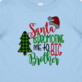 thumbnail image 4 of Inktastic Santa is Promoting Me to Big Brother Green Plaid Tree Boys Baby T-Shirt, 4 of 5