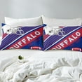 thumbnail image 4 of Bedding Set American Football Comforter Cover Blue and Red Rugby Game Helmet Duvet Cover Football Sports Team Bed Cover with 2 Pillowcases, Full (Buffalo), 4 of 6