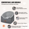 thumbnail image 3 of Asiento de coche para perros VEVOR, asiento elevador impermeable para perros para coche con bolsillo de almacenamiento, correa de seguridad con clip y relleno de esponja, 3 of 9