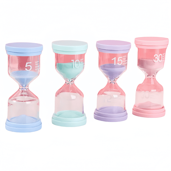 4PCS Colorful Sand Timer for Time Management in Preschool 5/15/30/60 Minutes
