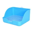 thumbnail image 2 of Rabbit Litter Potty Trainer Corner Easy to Install Rectangular Pet Pan Bedding Cage for Galesaur Chinchillas Hamster Blue, 2 of 9