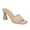 Blush, variant on XYD Women Mesh Mules Square Open Toe Slide Sandals Block High Heels Spring Summer Chic Dress Shoes Size 5 Light Sage