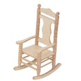 thumbnail image 1 of 1:12 Dollhouse Rocking Chair Retro Miniature Wooden Chair Furniture Model Decoration Accessories, 1 of 4