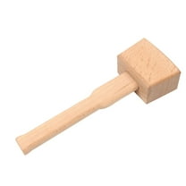 STOBOK Hammer for Woodworking Woodworking Mallet Khaki Wood Practical Design for Crafting 1Pcs