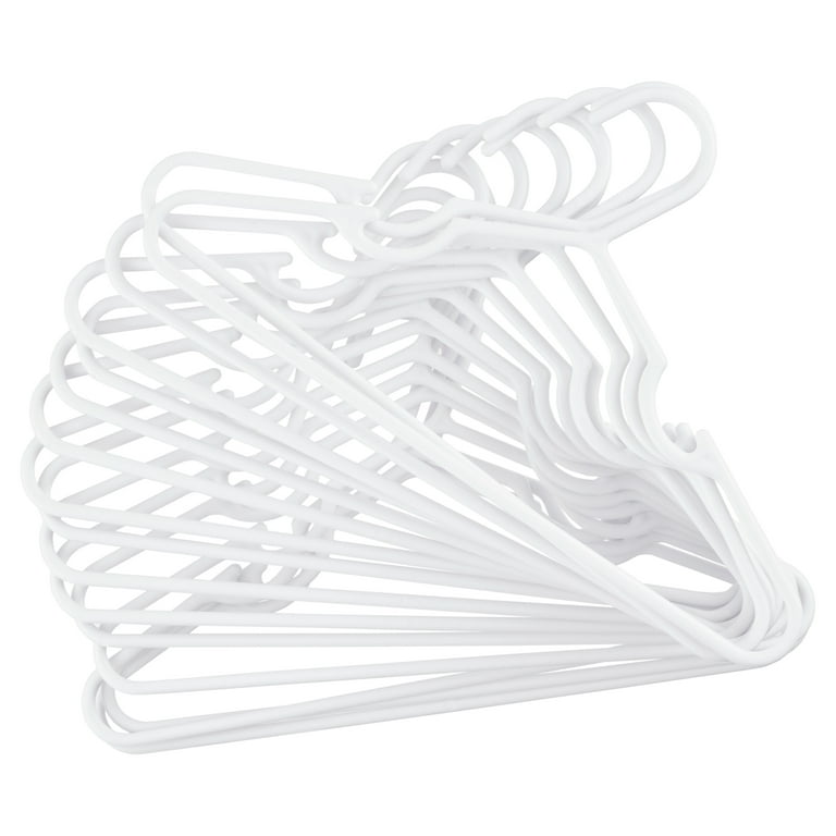 Baby and Toddler Plastic Clothes Hangers in White, Blue and Red