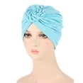 thumbnail image 3 of XIMIN Women Dress Head Wraps Cancer Head Hat Cap Ethnic Bohemian Flower Braids Hair Cover Wrap Turban Headwear Turban Cap, 3 of 3