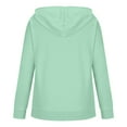 thumbnail image 6 of Solid Sweatshirts for Women Hoodies Pullover Casual Sports Top Button Down Shirt with Pockets,Womens 2024 Hooded Button Collar Drawstring Hoodie, 6 of 8