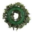 thumbnail image 3 of Chenfeng Small Eucalyptus Wreath with White Flowers - Artificial Door Hanging Decor, 38cm Outer / 14cm Inner, 3 of 10