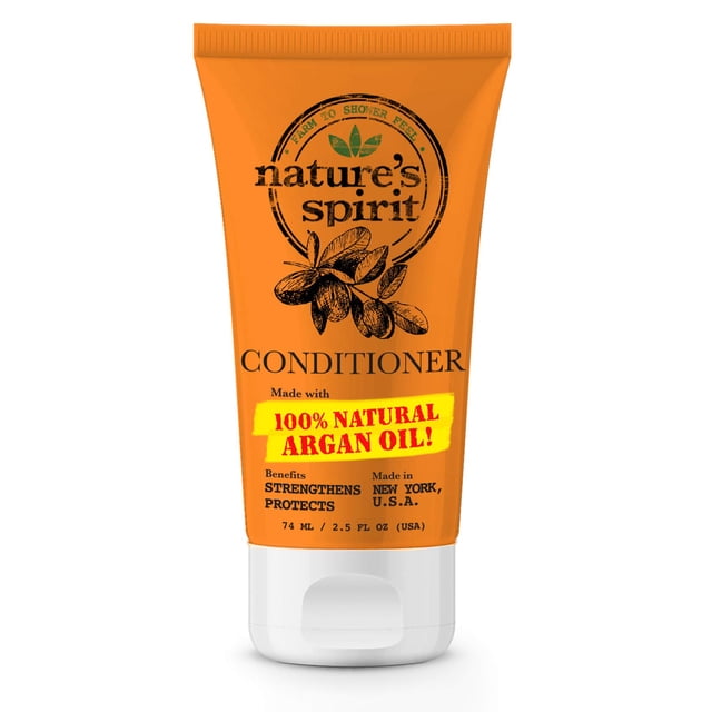 Acondicionador fortalecedor de aceite de argán Nature's Spirit, tamaño de viaje, 2,5 onzas