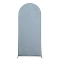 thumbnail image 2 of Balsa Circle 6 ft Dusty Blue Fitted Matte Spandex Round Top Wedding Arch Backdrop Stand Cover Party Events Decorations, 2 of 8