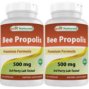 2 Pack Best Naturals Bee Propolis 500 mg 120 Capsules