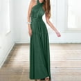 thumbnail image 6 of Formal Dress for Women Evening Gown V Neck Short Sleeve Long Flowing A-Line Maxi Dress Wedding Guest Prom Dresses, 6 of 9