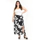 thumbnail image 1 of Short falda con aberturas Roman Fashion /Tallas Extras, 7050, (Negro flor) negro 36, 1 of 6