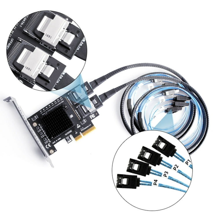Amazon | Douehpy PCIE SATAカード8ポート、6Gbps SATA 3.0 PCIe