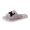 Gray, variant on QINGFSAP Womens Cozy Plush Open Toe Slippers Embroidered Cat Design Non Skid Flat Sole Winter House Slippers