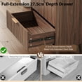 thumbnail image 4 of Ktaxon Solid Wood 3 Drawer Nightstand Fluted Bedside Table End Table, Brown, 4 of 8