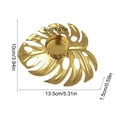 thumbnail image 3 of Luoshdecor Metal Leaf Flower Shaped Candel Holder,Gold Hollowed Out Tea Light Holder for Tabletop Holiday Decoration, 3 of 6
