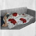 thumbnail image 6 of Floral Soft Flannel Fleece Blanket, Valentines Exquisite Rose Petals Blossoms Florets Nature Illustration Image, Cozy Plush for Indoor and Outdoor Use, 60" x 80", Vermilion and White, by Ambesonne, 6 of 6