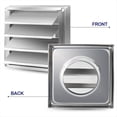 thumbnail image 3 of Cubierta de Ventilación Metálica para Secadora con Metálica, Rejilla de Ventilación Exterior de Acero Inoxidable con Rejilla de Fácil Instalación, 125 mm, 3 of 5