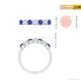 thumbnail image 6 of Angara Natural 0.4 Ct. Tanzanite with Diamond Non Eternity Wedding Band in 14K White Gold for Women (Ring Size: 3.5), 6 of 11