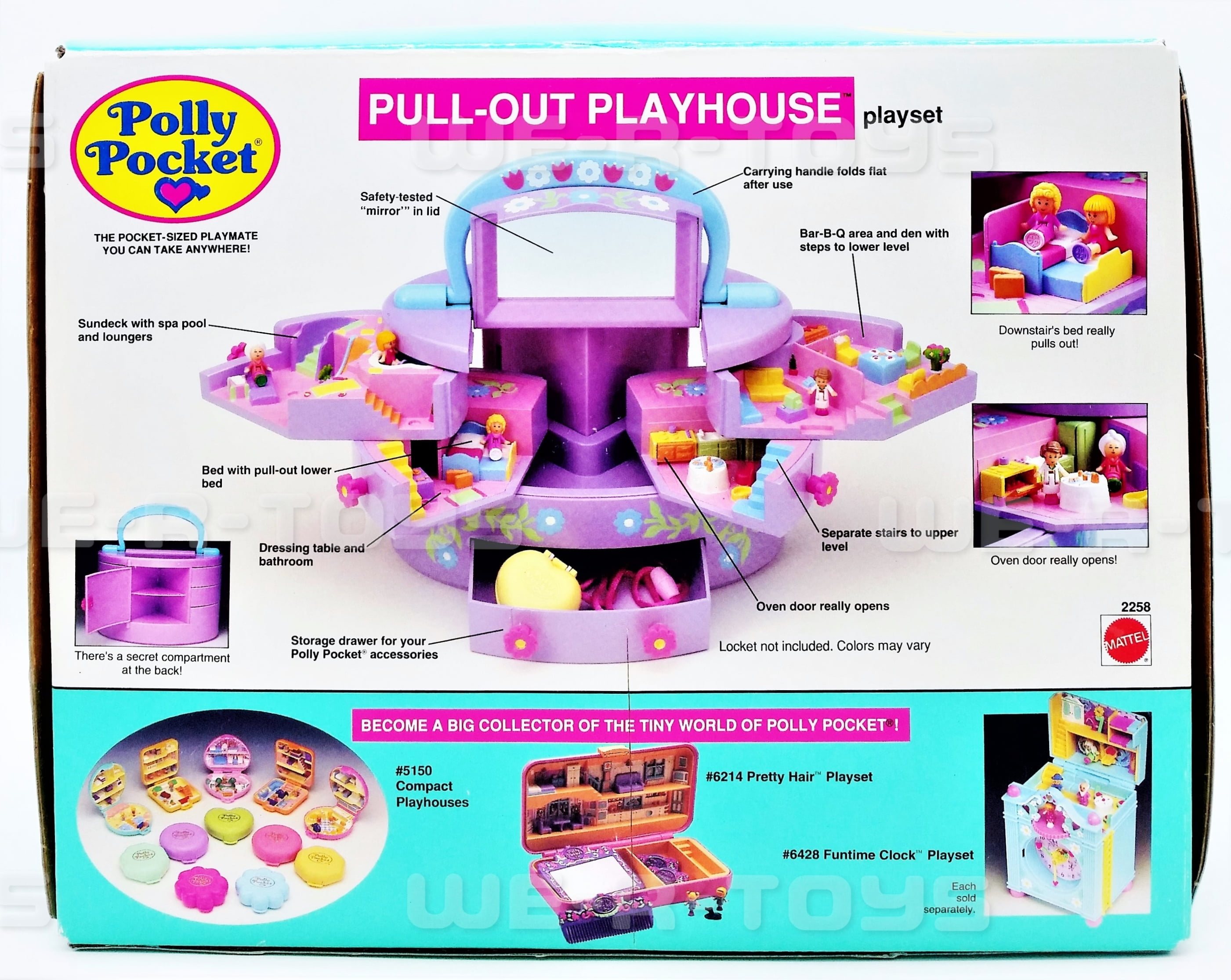 Polly Pocket Pull Out Playhouse Playset 1992 Mattel 2258 NRFB