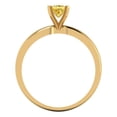 thumbnail image 4 of Solitaire Engagement Ring for Women - 0.5ct Simulated Yellow Diamond in 18K Yellow Gold Promise Ring, 4 of 6