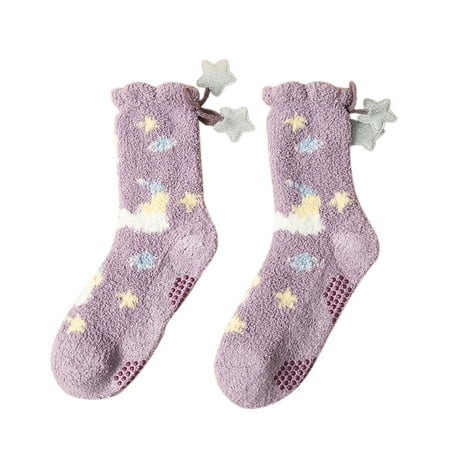

Women Casual Solid Color Coral Socks Home Socks Heavy Duty Women s Socks