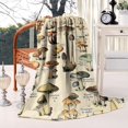 thumbnail image 2 of Brown Mushroom Label Light Pattern Blanket,Comfortable Soft Lamb Wool Throw Blanket,All Season,Warm Lightweight Blankets for Sofa Bed Couch Living Room Chair,40"x50", 2 of 4
