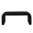 thumbnail image 3 of Dtwnek Set of 3 Modern Bench Ottoman with Wood Frame, End of Bed Bench Footrest for Living Room, Bedroom, Black, 3 of 7