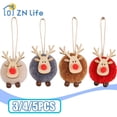 thumbnail image 2 of Christmas Fawn Fur Ball Pendant New Elk Felt Hanging Deer Pendant Xmas Tree Decorative Hanging Wooden Elk Party Decor Christmas, 2 of 5