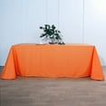 thumbnail image 2 of BalsaCircle Halloween 10 Pieces 90" x 156" Orange Rectangle Washable Decorative Polyester Solid Tablecloths, 2 of 8
