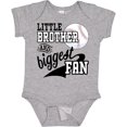 thumbnail image 3 of Inktastic Little Brother and Biggest Fan Baseball Family Fan Boys or Girls Baby Bodysuit, 3 of 5