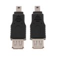 thumbnail image 2 of jiaping 5x2Pcs Car Mini USB2.0 Male to Female Adapters Audio MP3 Converter, 2 of 9
