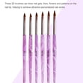 thumbnail image 4 of Qarigey 6 Pieces Nail Brush Set Flexible Elegant Thin Pen Nib Gentle Plastic Bright Appearance Gel DIY Tools Painting Type3 NO3, 4 of 6