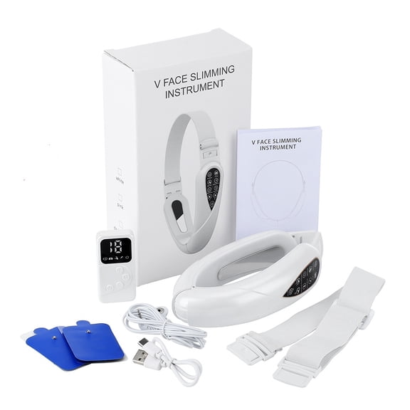 DearBeauty V-face Lifting Shaping Massager,Facial Lifting Device with LCD Remote Control,Red Blu-Ray Thin Double Chin Machine