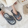 thumbnail image 6 of Slippers for Women Slip-on Round Toe House Flip-Flops Flats Women's Fashion Casual Indoor Home Plaid Fall Winter Trend Flat Soft Bottom Sandals, 6 of 7