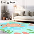 thumbnail image 2 of ODIKA 2'x3' Machine Washable Non-Slip Area Rug, Seaside Creature Wall Hanging Decoration Project High Traffic Rug with Pad, Blue, 619200, 2 of 8