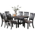 thumbnail image 7 of Modern Set of 4 Dining Chairs Fabric Upholstered Seat Unique Back Side Chairs Kitchen Dining Room Furniture Dark Coffee, 7 of 7