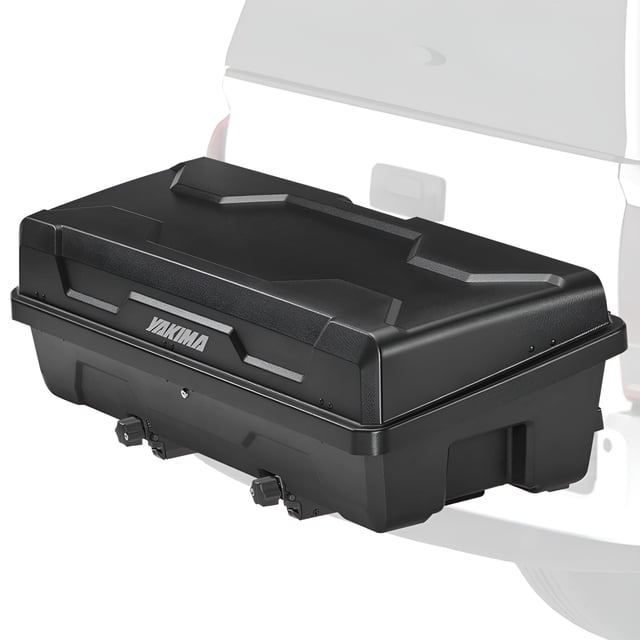 Yakima EXO SwingBase Hitch Base Rack & EXO GearLocker Car Rooftop Cargo Carrier Box, Black