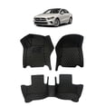 thumbnail image 1 of Custom Fit All Weather Heavy Duty Full Coverage Floor Mat Floor Protection [Front and Rear] for 2019 2020 2021 2022 Mercedes Benz A Class A220 A220 4Matic - Black Single Layer, 1 of 4