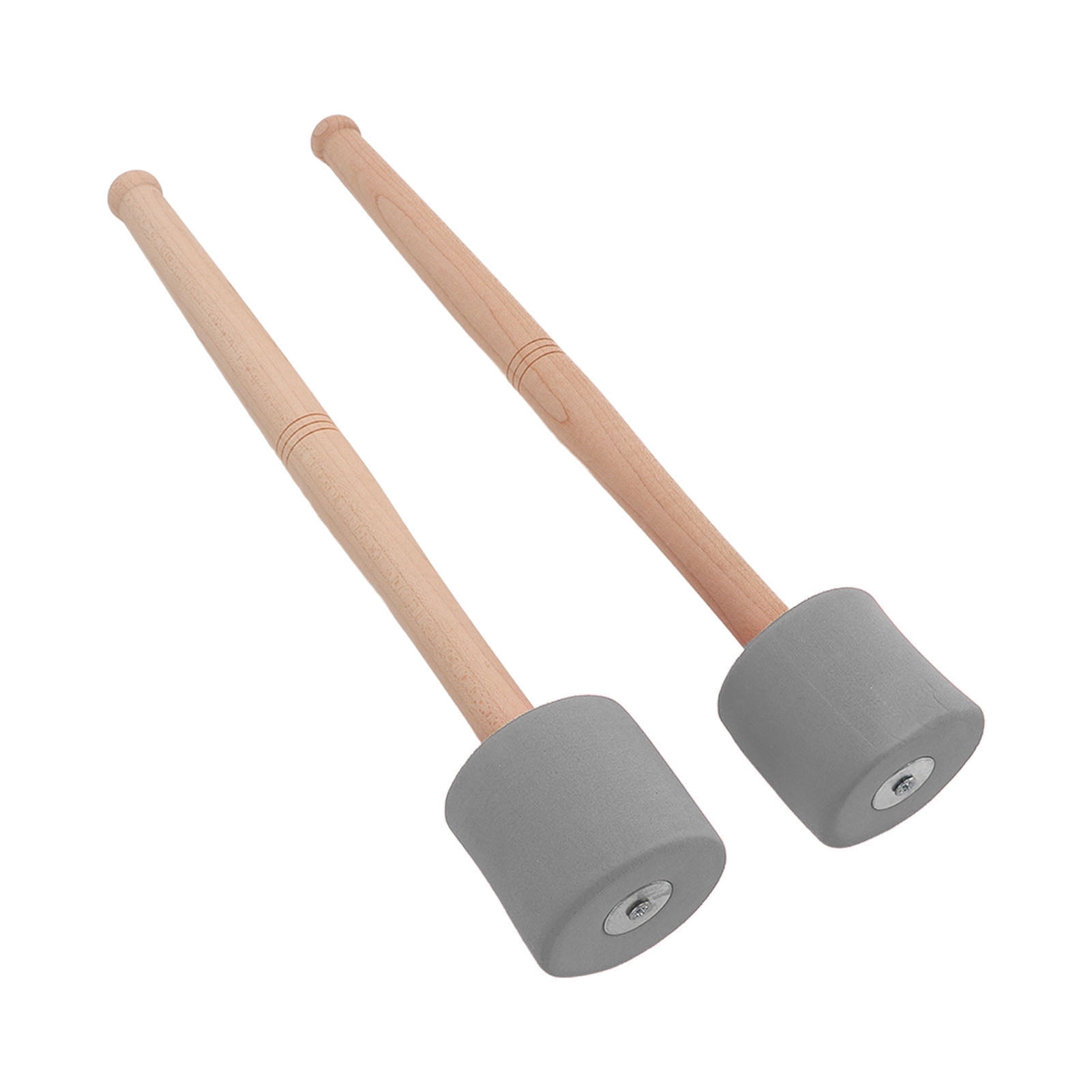 2PCS Bass Foam Drum Mallet Oak Handle EVA Foam Head Anti Slip Percussion Instrument Accessories