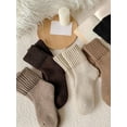 thumbnail image 7 of Gustave 3 Pairs Winter Boot Socks for Women Thick Warm Knit Socks Thermal Cozy Crew Socks Solid Color Soft Casual Socks Stocking Stuffers Gifts for Cold Weather, 7 of 7