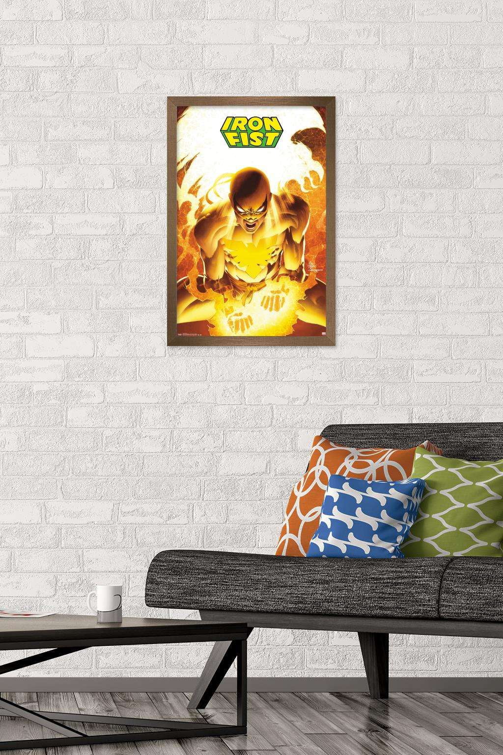 Marvel Comics - Iron Fist Wall Poster, 14.725" x 22.375", Framed