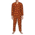 thumbnail image 3 of Naloa Turtle Shell Men’s Pajamas Set - Long Sleeve Button Down Sleep Shirt and Pajama Bottoms Sleepwear Set-XX-Large, 3 of 7