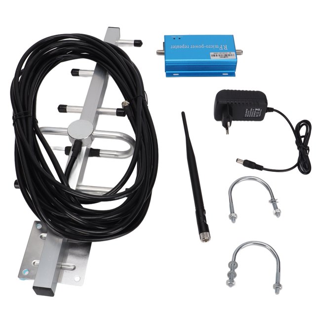 Amplificador amplificador de señal de teléfono móvil MINI GSM980 5 unidades Cable de 10m antena pequeña (anfitrión principal F) 110240V (Enchufe europeo)